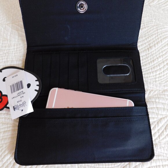 NOS Hello Kitty Sanrio Loungefly stripe continental wallet tri fold clutch NWT - Picture 10 of 16